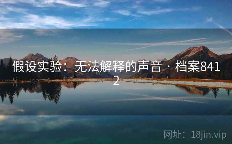 假设实验：无法解释的声音 · 档案8412