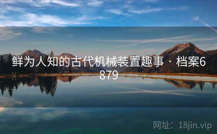 鲜为人知的古代机械装置趣事 · 档案6879