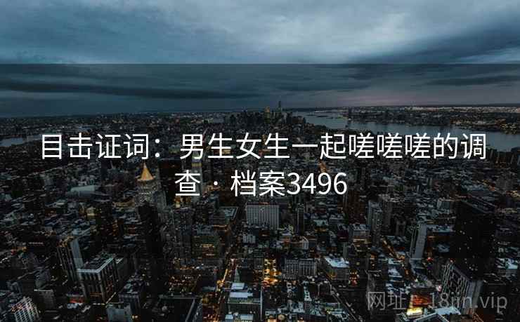 目击证词：男生女生一起嗟嗟嗟的调查 · 档案3496
