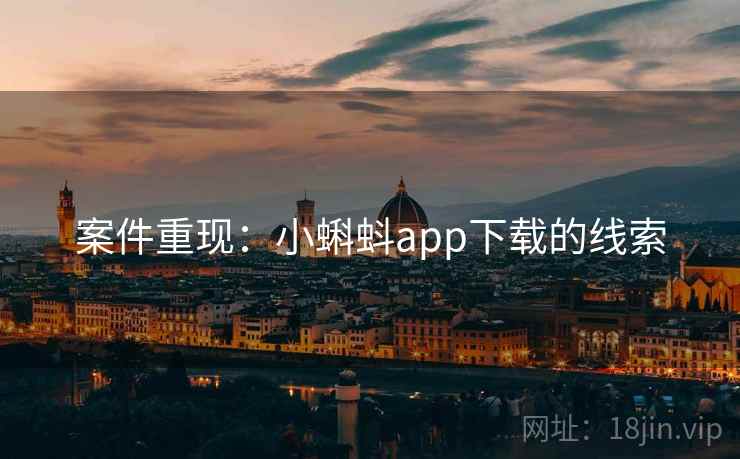 案件重现：小蝌蚪app下载的线索