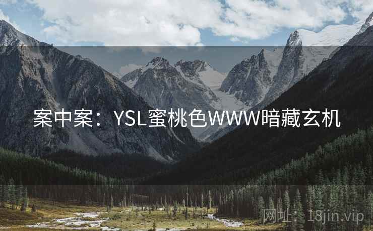 案中案:YSL蜜桃色WWW暗藏玄机