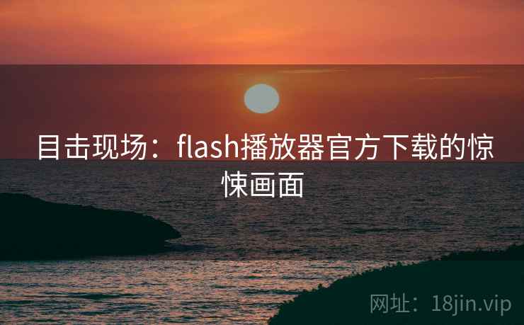 目击现场：flash播放器官方下载的惊悚画面