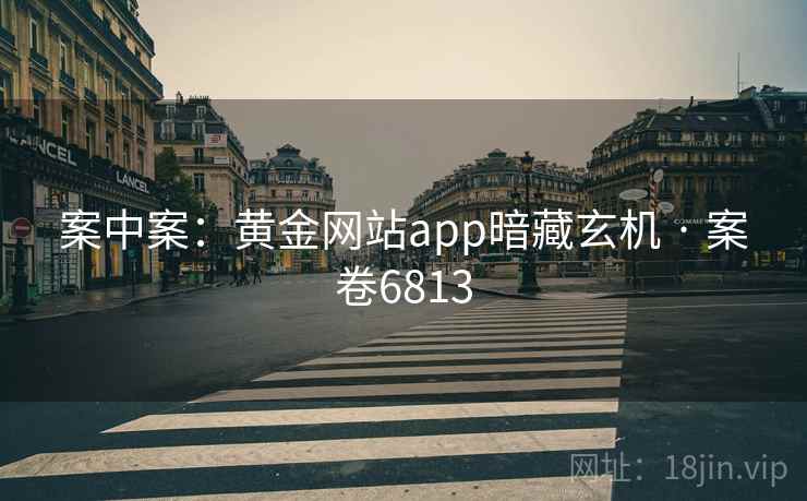 案中案：黄金网站app暗藏玄机 · 案卷6813